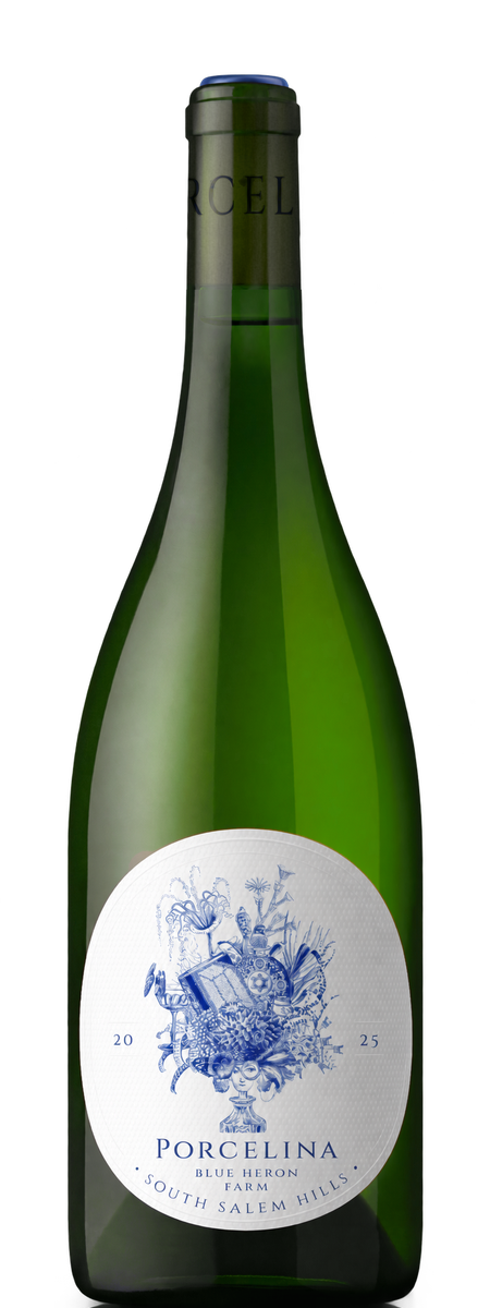2025 Porcelina Blue Heron Farm Chardonnay bottle